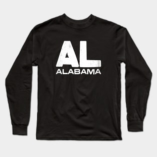 AL Alabama State Vintage Typography Long Sleeve T-Shirt